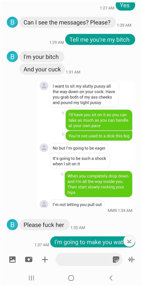 cuck texts|Texts between wife and bff .